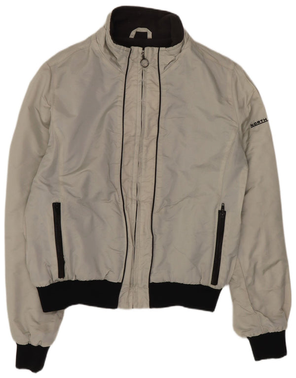 Giubbotto bomber da uomo North Sails UK 40 Large grigio color block in poliammide