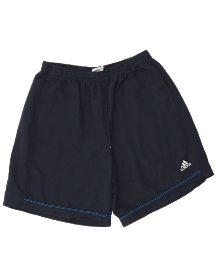Pantaloncini sportivi da uomo Adidas Large blu navy in poliestere