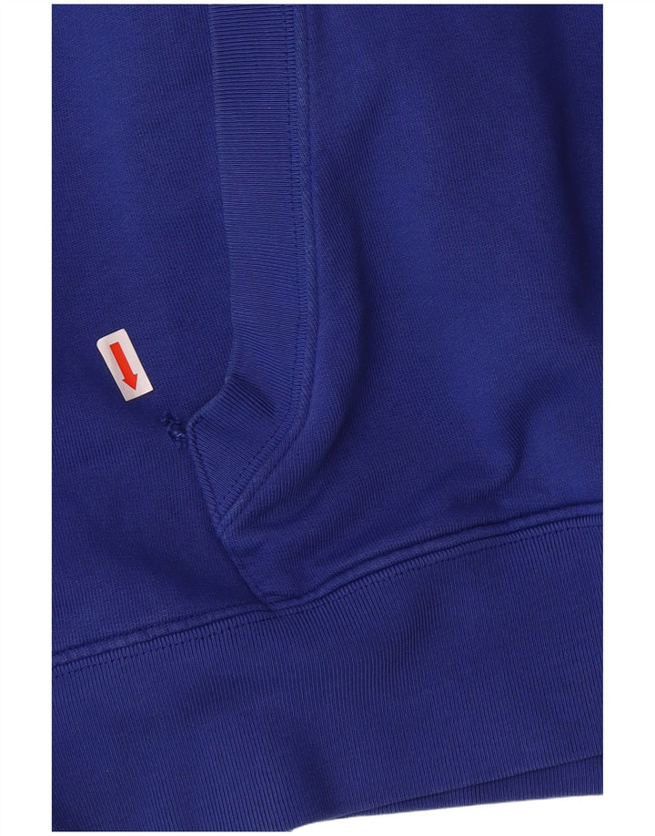 CONVERSE Felpa con cappuccio grafica da uomo grande in cotone blu