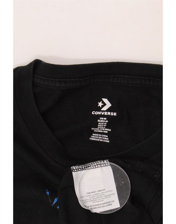 CONVERSE T-shirt grafica da uomo Top in cotone floreale nero medio