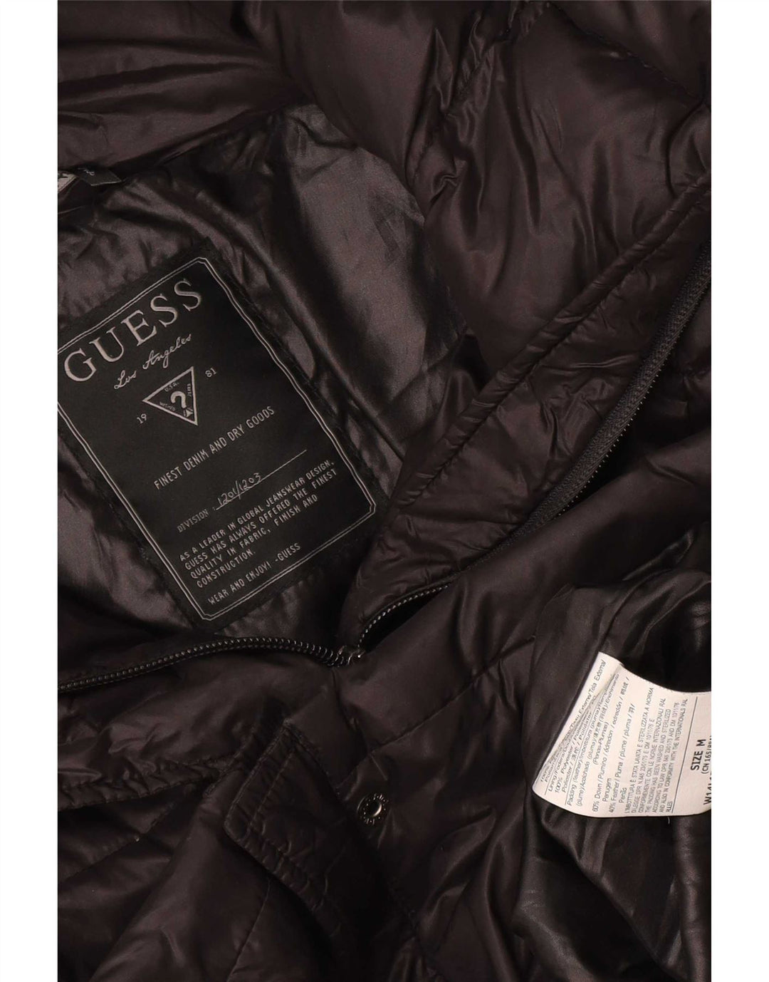 Giacca imbottita da donna Guess UK 14 nylon nero medio