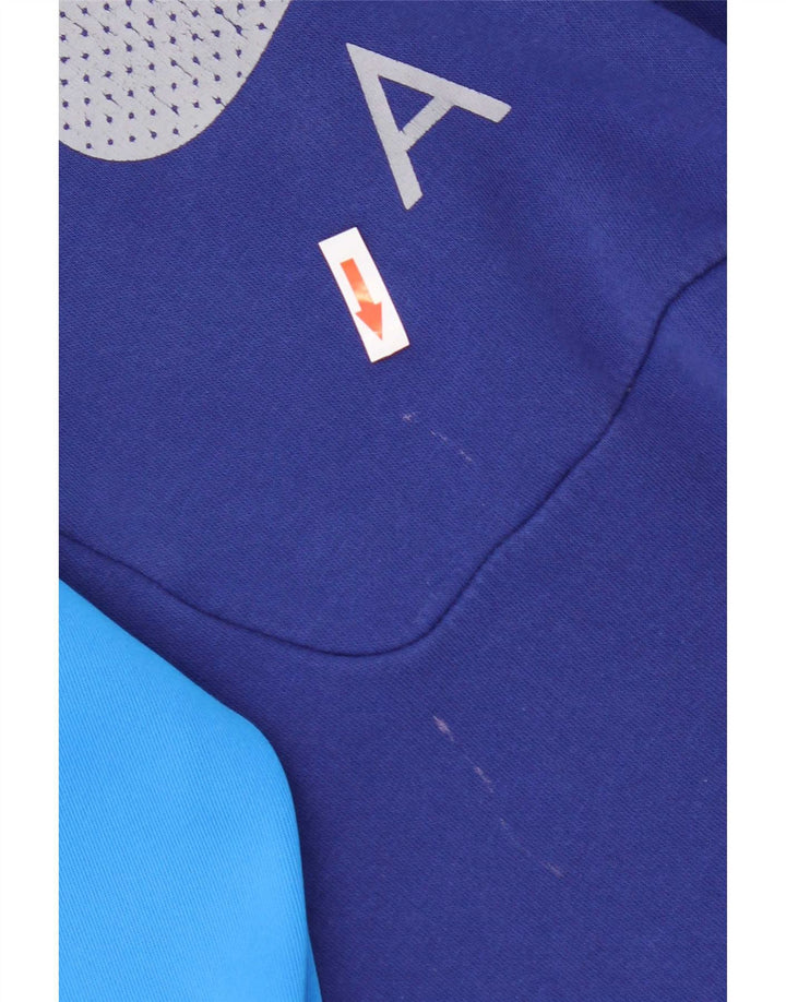 Felpa grafica da uomo Nike, maglione grande, color block blu