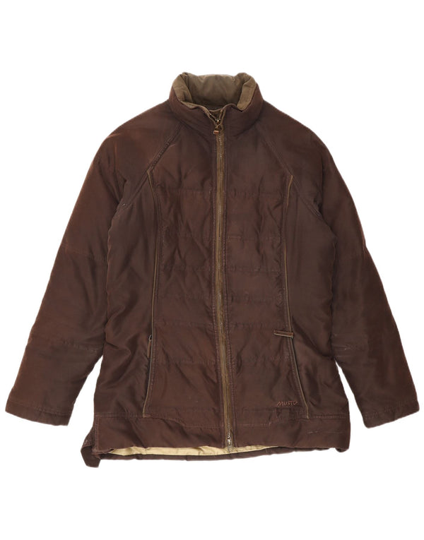 Giacca imbottita da donna Musto UK 10 piccola poliestere marrone