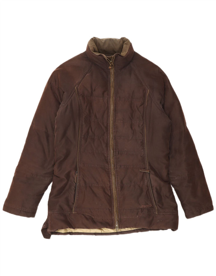 Giacca imbottita da donna Musto UK 10 piccola poliestere marrone