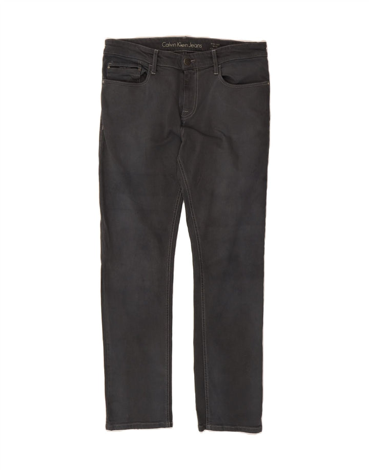 CALVIN KLEIN Mens Slim Straight Jeans W32 L32 Grey Cotton Vintage Calvin Klein and Second-Hand Calvin Klein from Messina Hembry 
