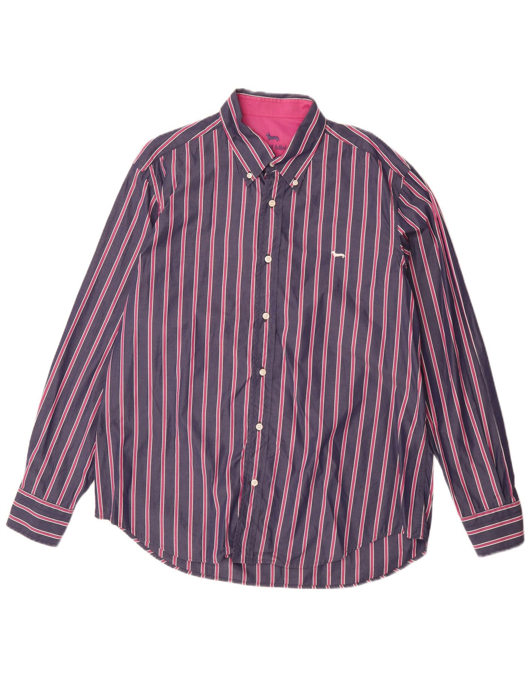 Camicia da uomo Harmont & Blaine 2XL cotone a righe blu navy