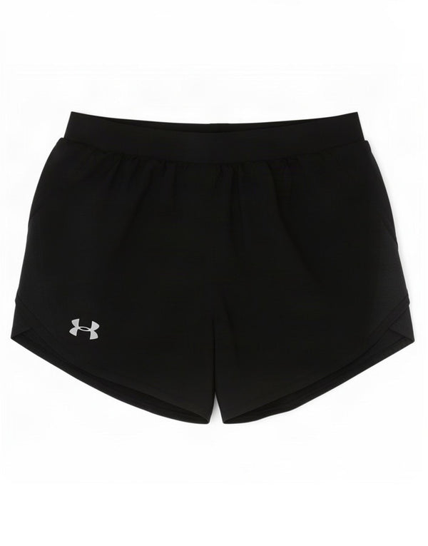 Pantaloncini sportivi Under Armour da donna vestibilità ampia UK 10 piccoli poliestere nero
