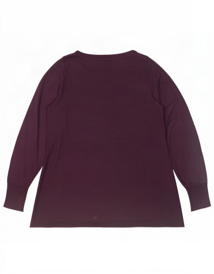 Top tunica da donna Marks & Spencer UK 14 grande acrilico marrone