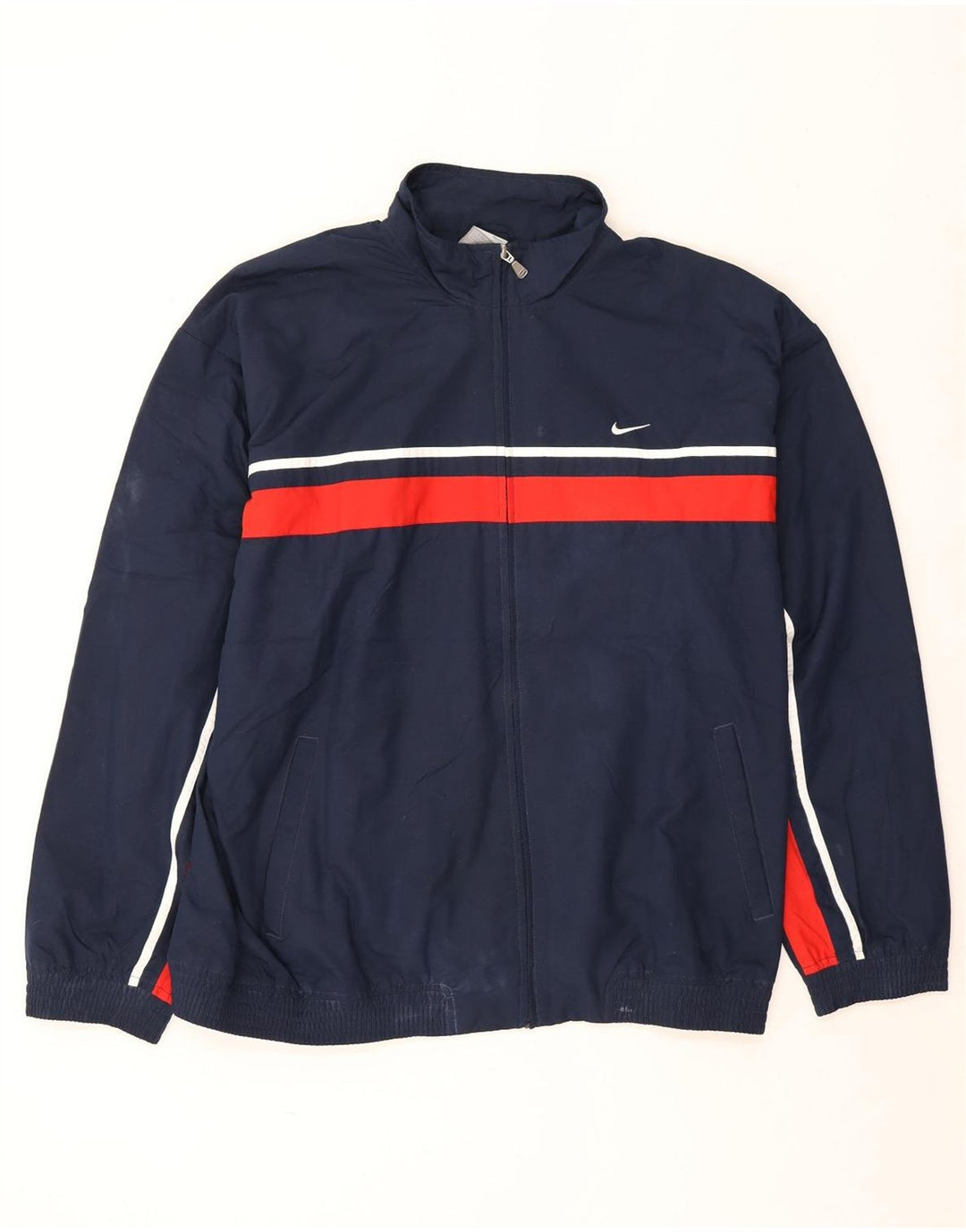 Giacca da tuta da uomo Nike UK 44/46 XL Poliestere color block blu navy