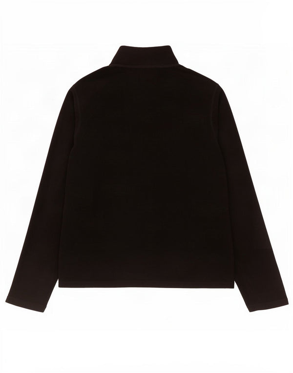 The North Face Womens Zip Neck Fleece Jumper UK 12 Medium Black Polyester
