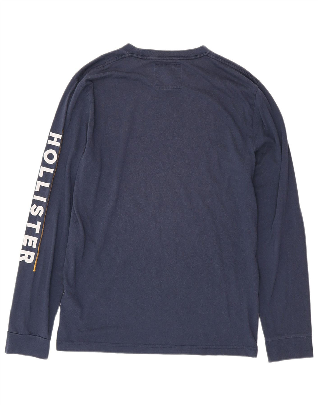 HOLLISTER Top grafico da uomo a maniche lunghe in cotone blu navy medio
