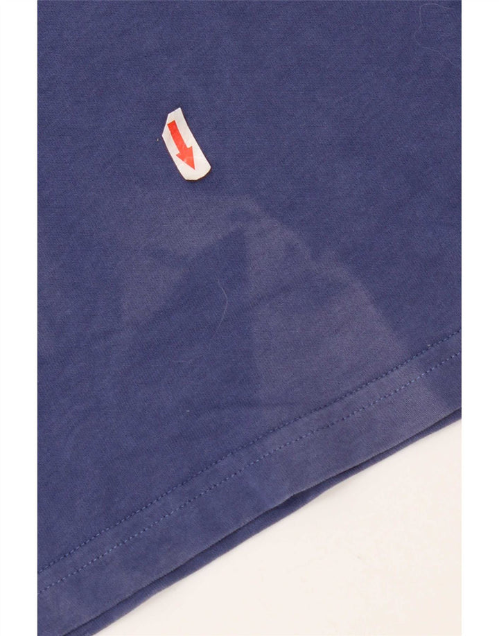 T-shirt grafica da uomo Armani Top in cotone blu medio