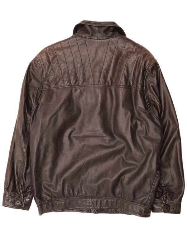 Giacca in pelle da uomo VINTAGE UK 40 grande in pelle nera