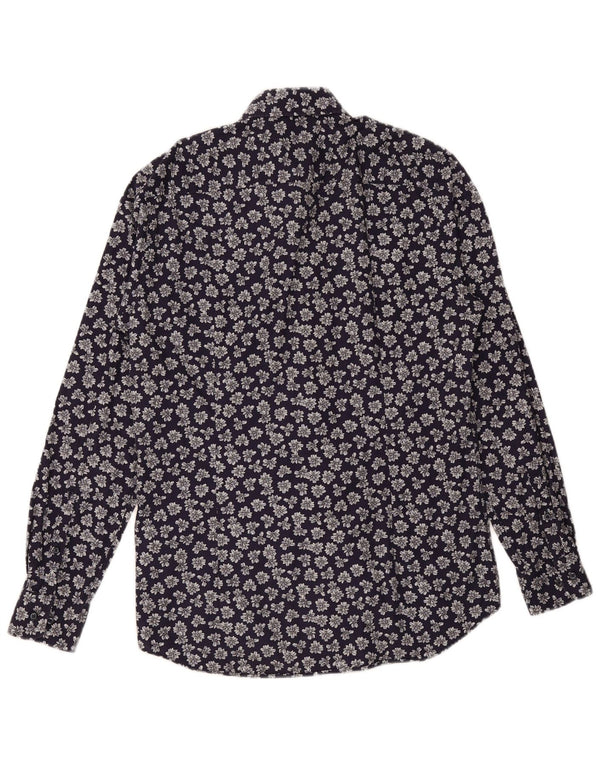 Camicia Joop da uomo slim fit taglia 40 15 3/4 cotone floreale medio blu navy