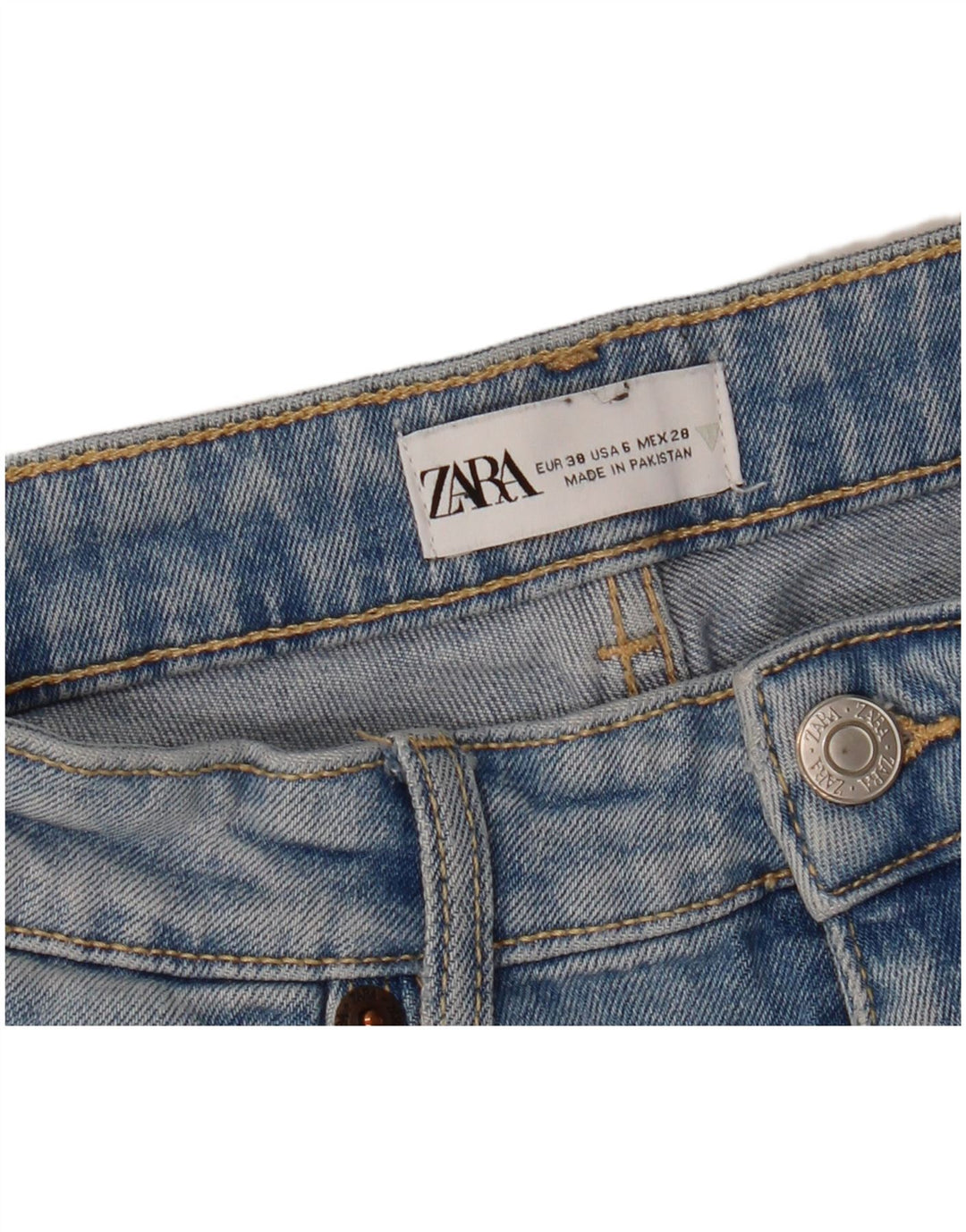 Jeans Bootcut da Donna ZARA EU 38 Small W28 L25 Blu
