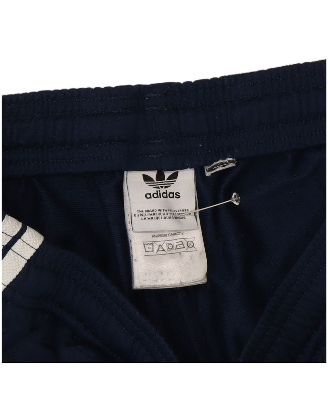 Pantaloni da tuta da uomo Adidas Joggers piccoli in poliestere blu navy
