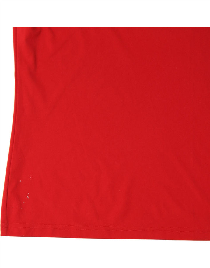 ADIDAS Mens Climalite T-Shirt Top Small Red Colourblock Polyester Vintage Adidas and Second-Hand Adidas from Messina Hembry 