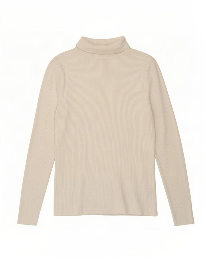 Marks & Spencer Top da donna a maniche lunghe UK 14 Viscosa bianca media