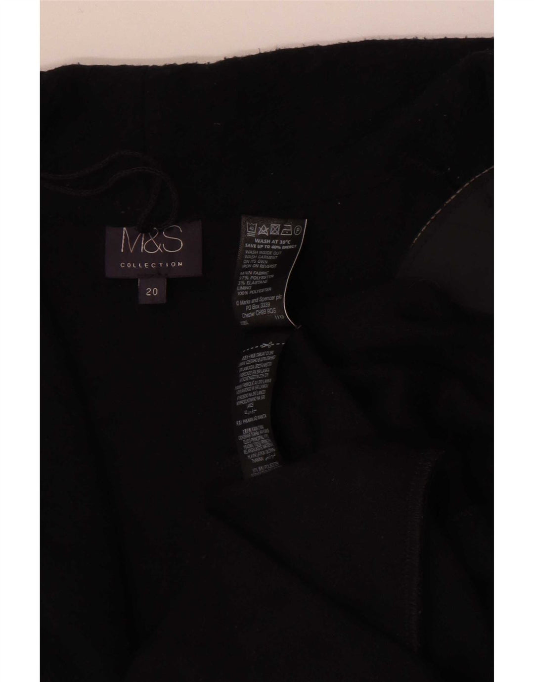 Giacca blazer aperta da donna Marks & Spencer UK 20 2XL poliestere nero