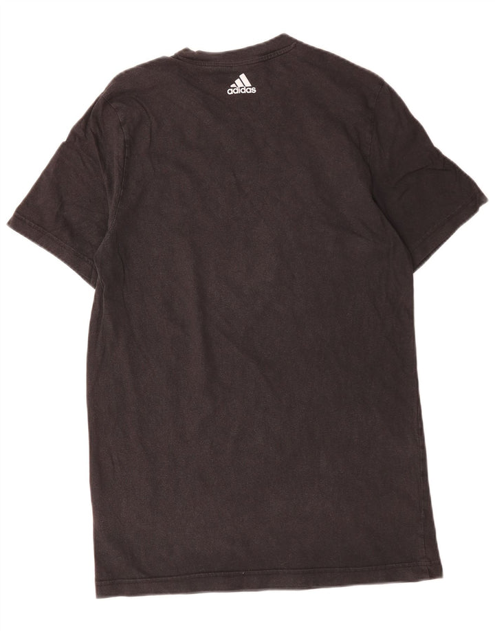 T-shirt grafica da uomo Adidas Top in cotone nero medio