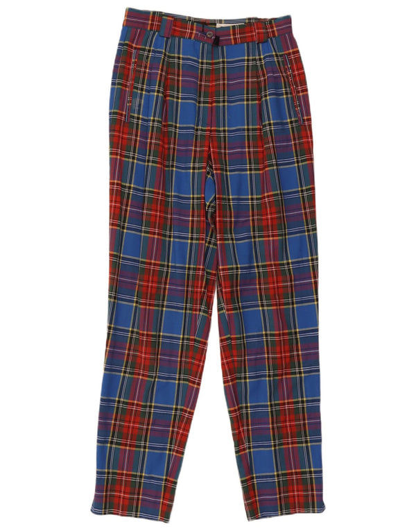 Pantaloni da abito da donna GARDEUR UK 12 Medium W28 L29 a quadri multicolore