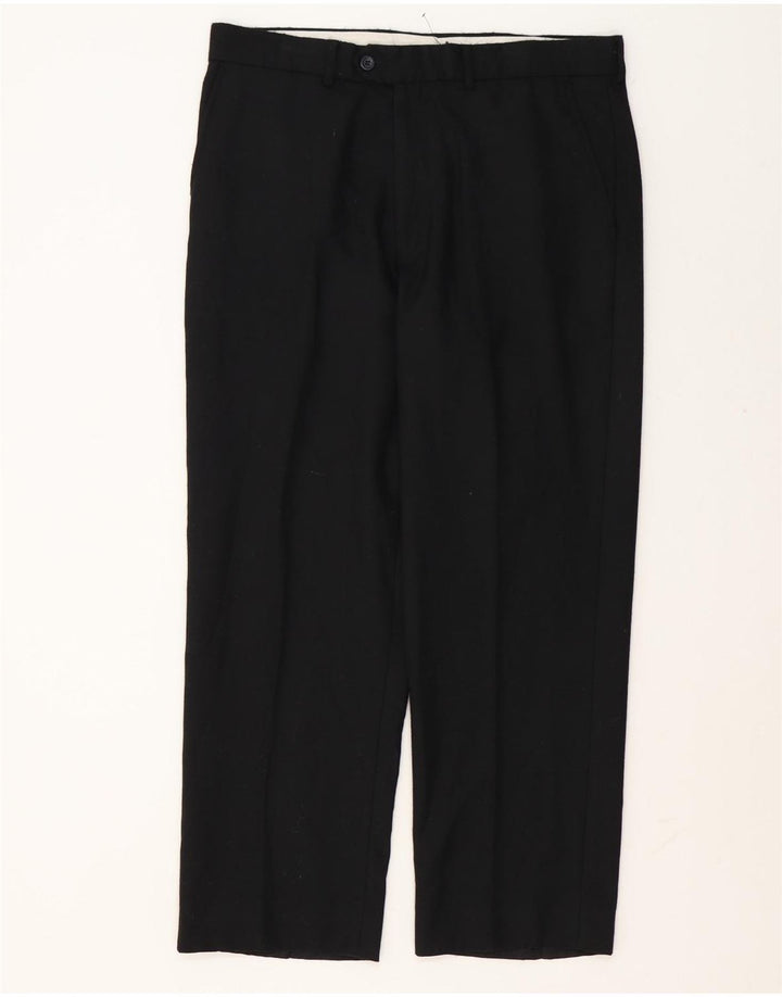 Pantaloni da abito dritti da uomo Farah W36 L29 poliestere nero