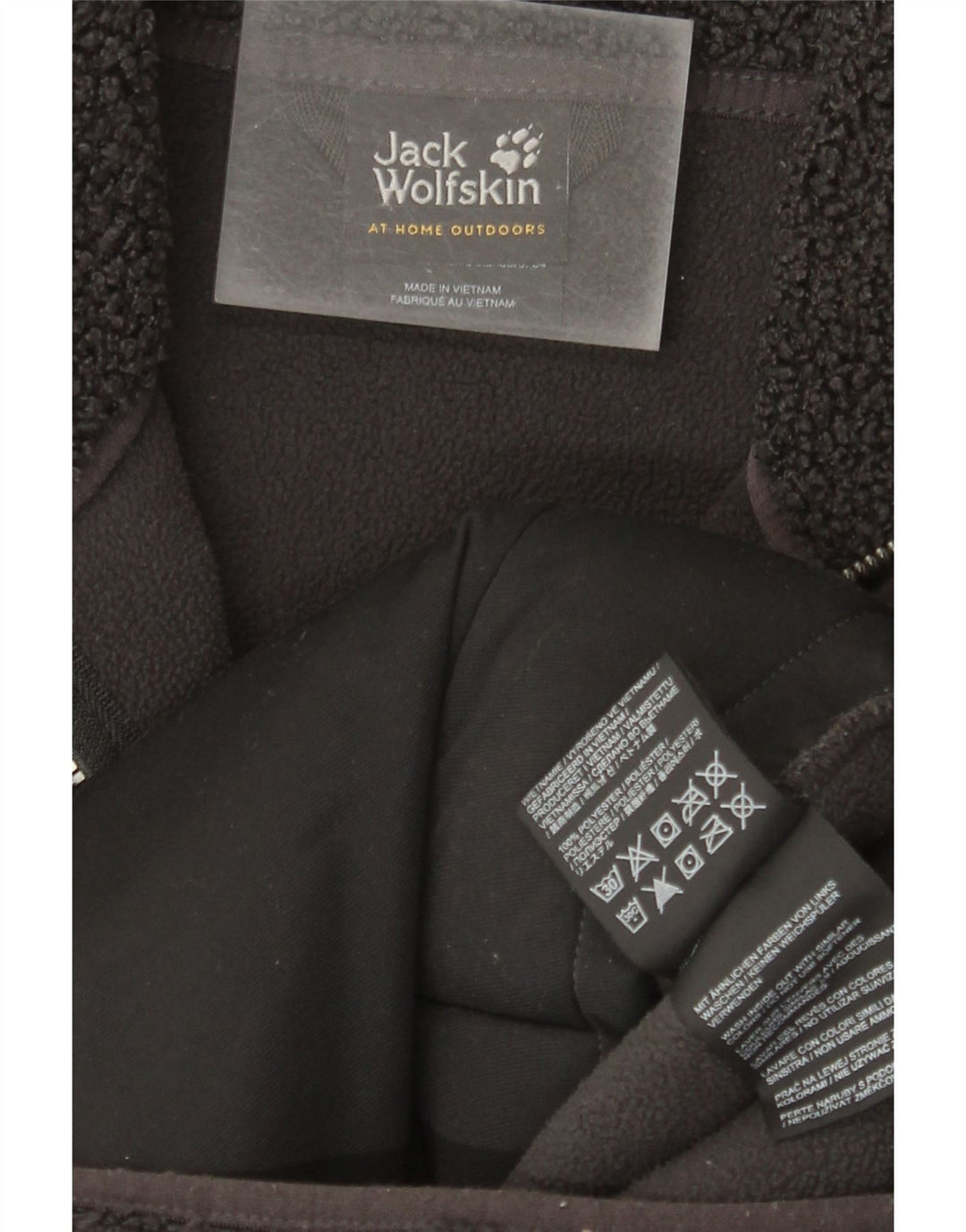 Jack Wolfskin Cappotto in pile oversize da donna UK 6 XS Poliestere grigio