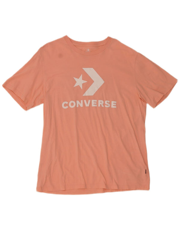 CONVERSE T-shirt grafica da uomo Top XL in cotone rosa