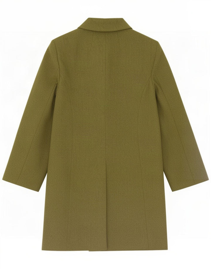 Cappotto da donna Benetton UK 14 Lana a spina di pesce verde medio