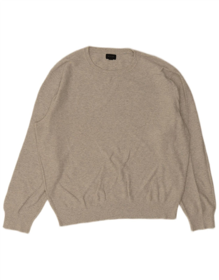 J. Crew Maglione girocollo da uomo in cotone grigio medio