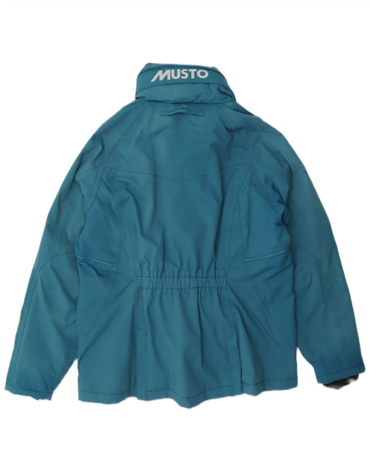 Giacca a vento con cappuccio grafica da donna Musto UK 16 Large Blu in poliammide