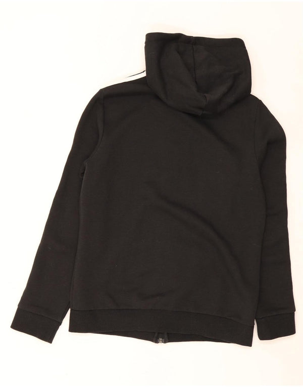 Maglione con cappuccio e zip da donna Adidas UK 12/14 Cotone nero medio