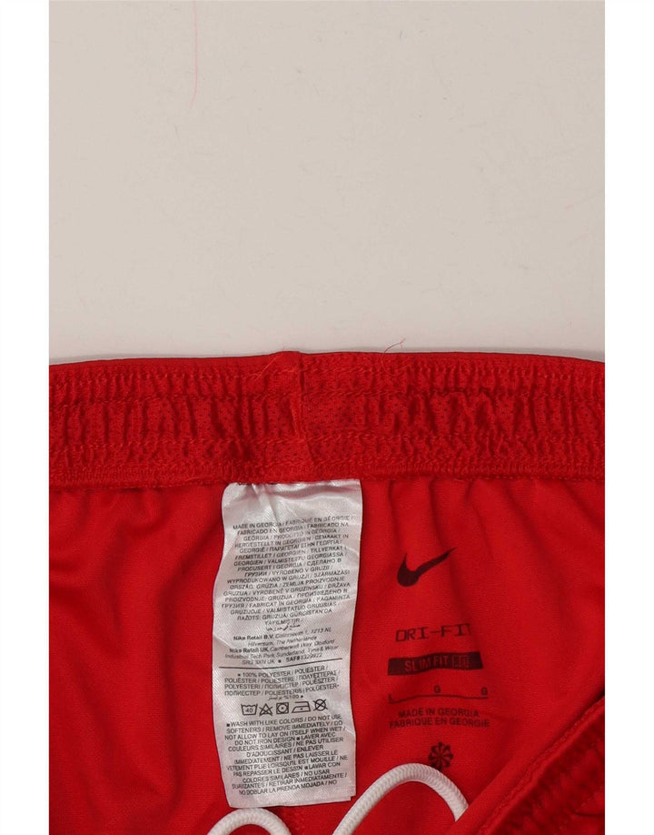 Pantaloncini sportivi Nike Dri Fit Slim da uomo, grandi, in poliestere rosso