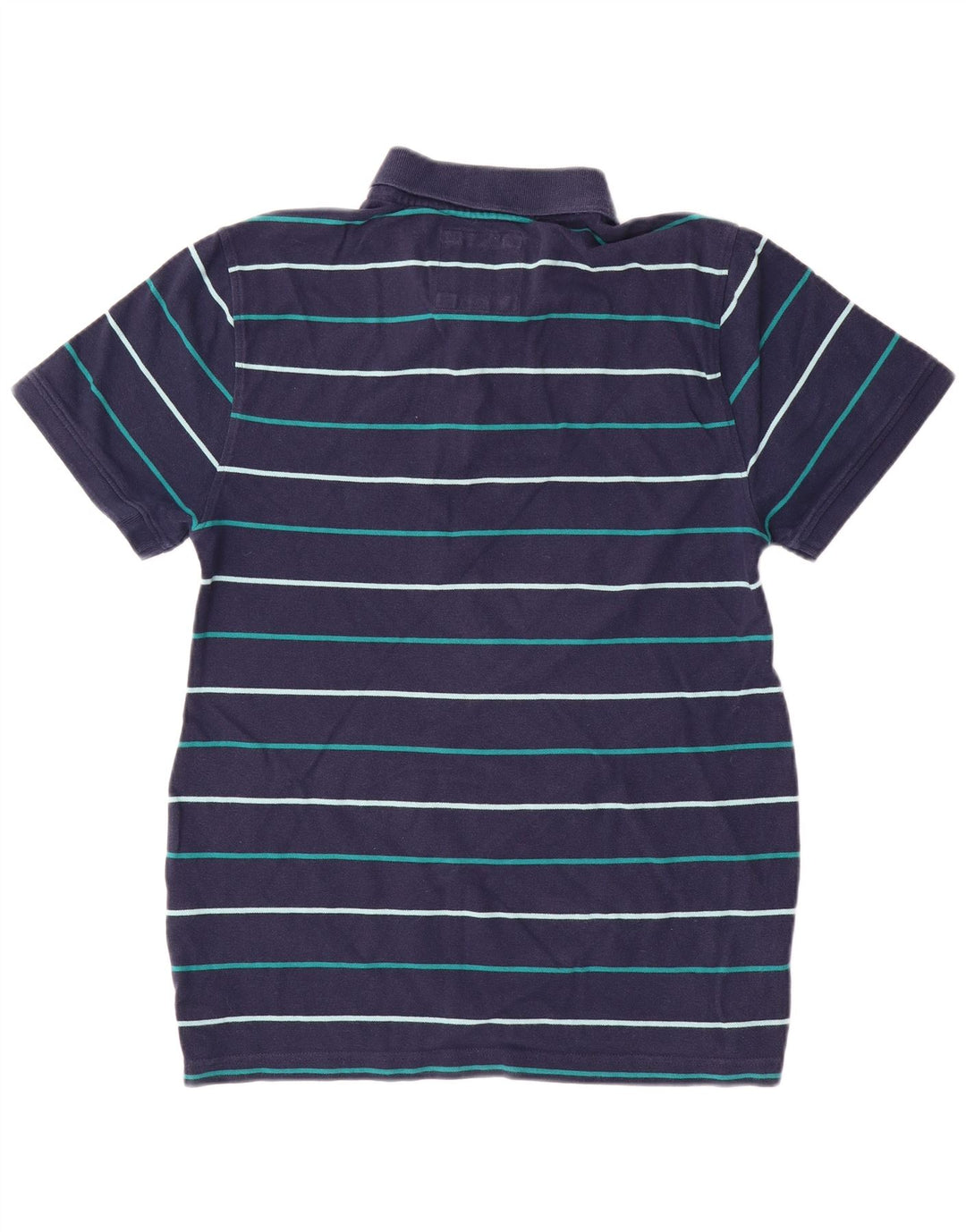 CREW CLOTHING Polo da uomo in cotone a righe medie blu navy