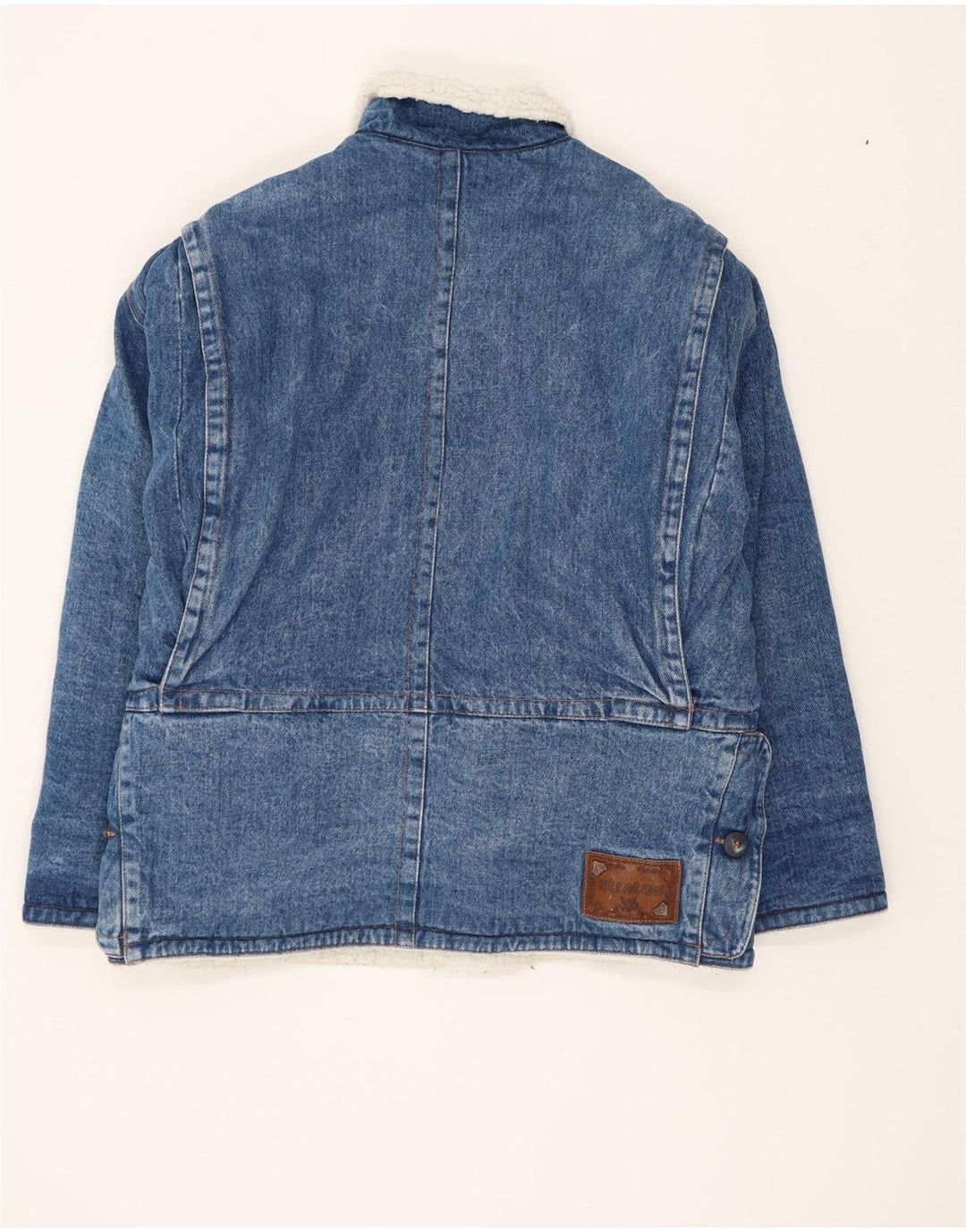 Giacca in denim Sherpa da uomo Stratos UK 38 Cotone blu medio retrò