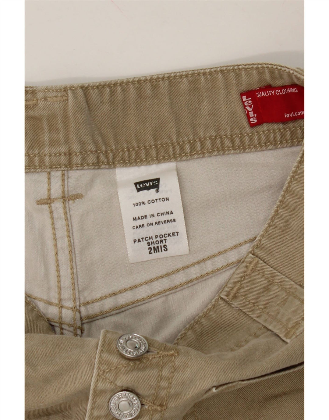 LEVI'S Womens Denim Shorts US 2 XS W28  Beige Cotton Vintage Levi's and Second-Hand Levi's from Messina Hembry 