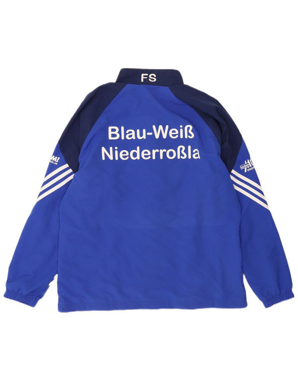 Giacca da ginnastica grafica da uomo Adidas XL blu in poliestere color block