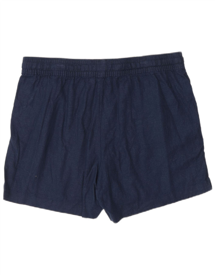 NAUTICA Pantaloncini chino da donna grandi W32 lino blu navy
