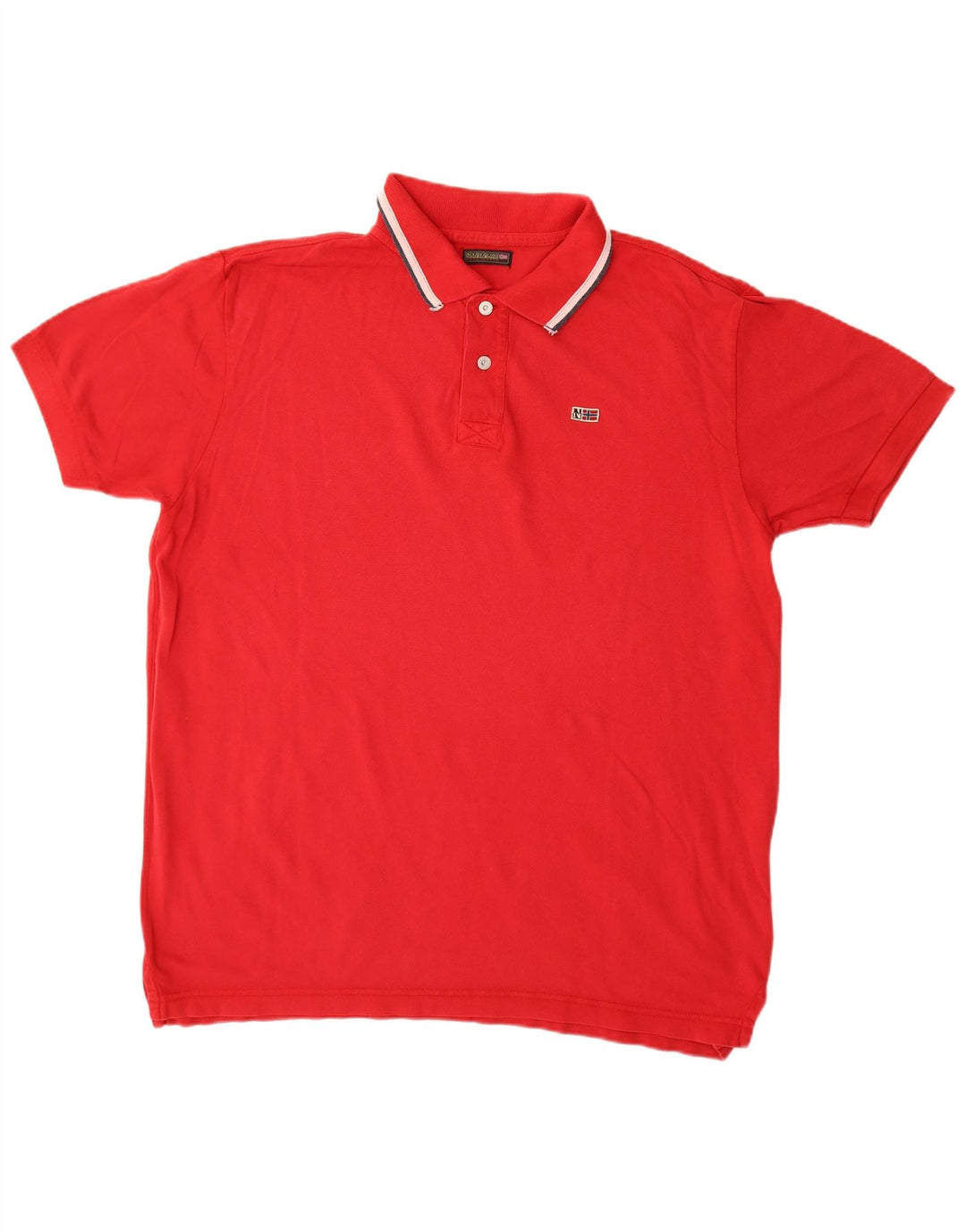 Polo da uomo NAPAPIJRI 2XL in cotone rosso