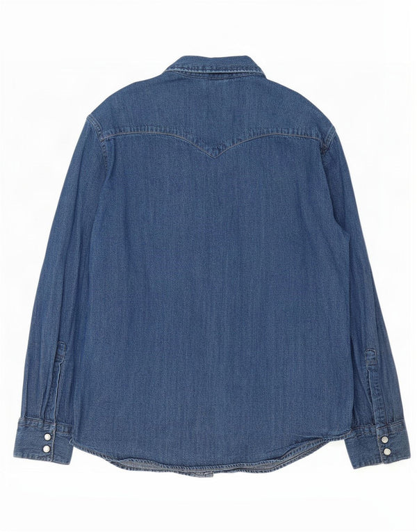 Levi's Camicia di jeans standard da uomo di grandi dimensioni in cotone blu