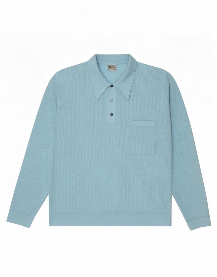 Maglione a collo alto da uomo Trevira blu medio