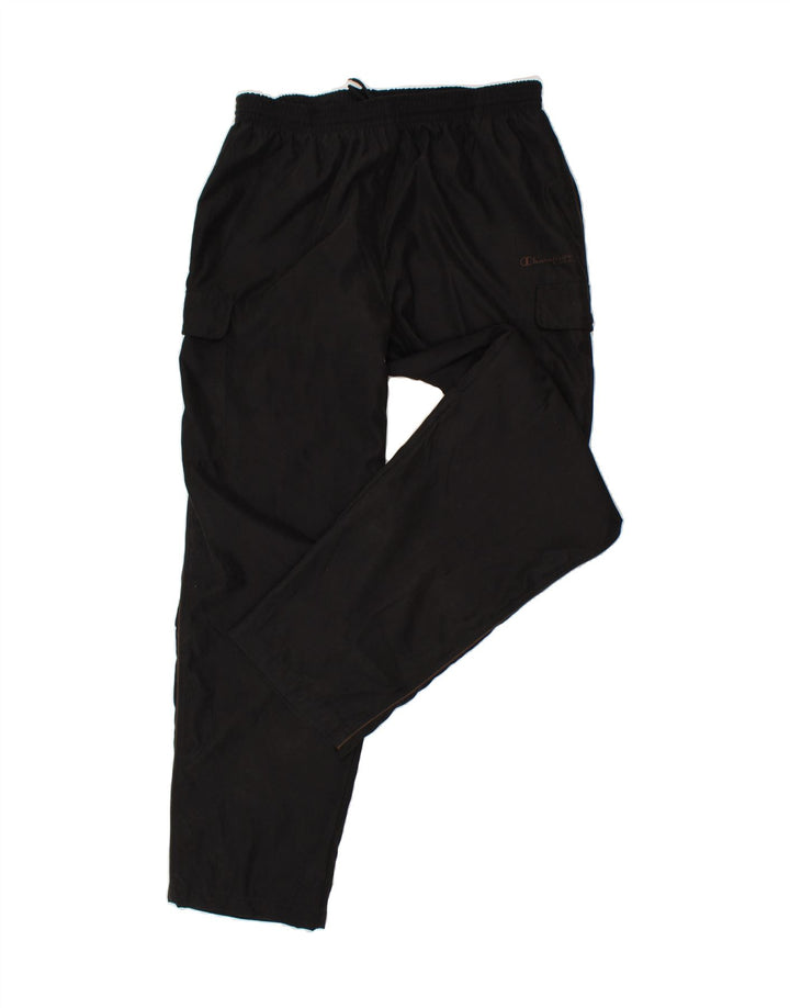 CHAMPION Mens Tracksuit Trousers XL Black Polyester Vintage Champion and Second-Hand Champion from Messina Hembry 