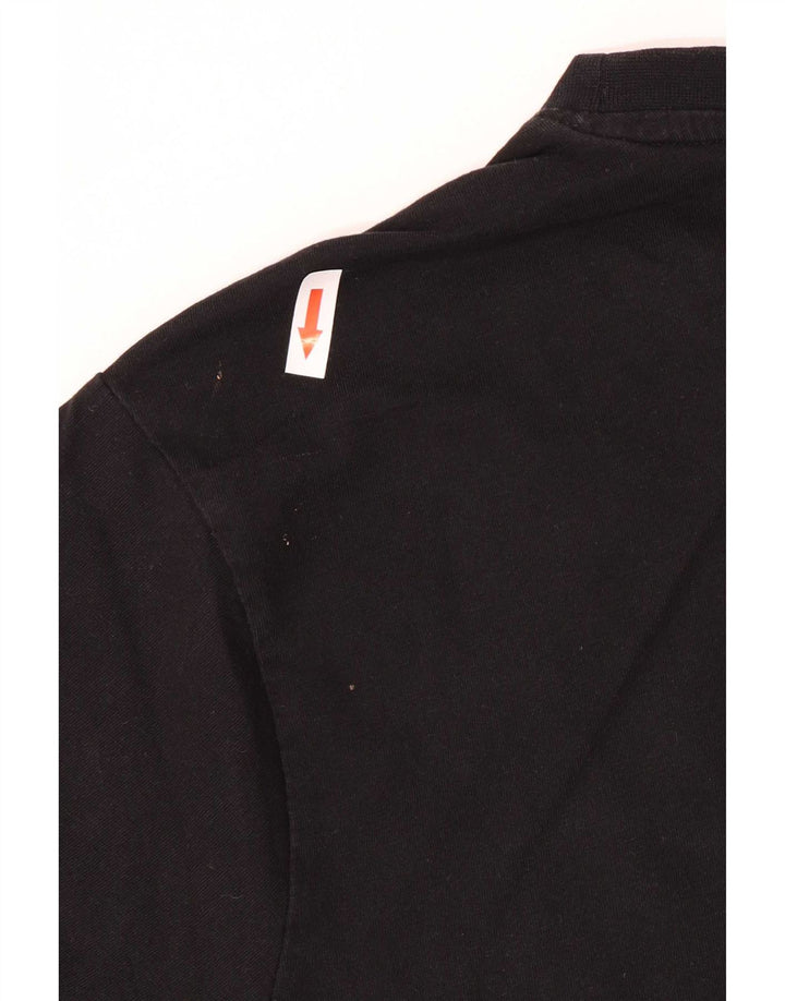 T-shirt grafica da uomo Kappa Top grande in cotone nero