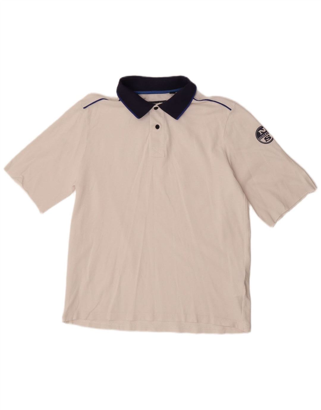 Polo da uomo North Sails in cotone color block bianco medio