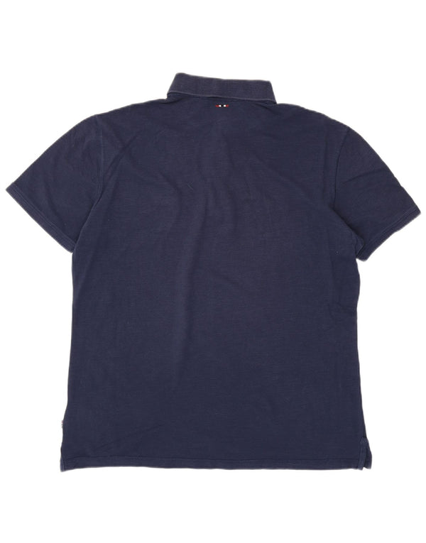 Polo da uomo NAPAPIJRI XL in cotone blu navy