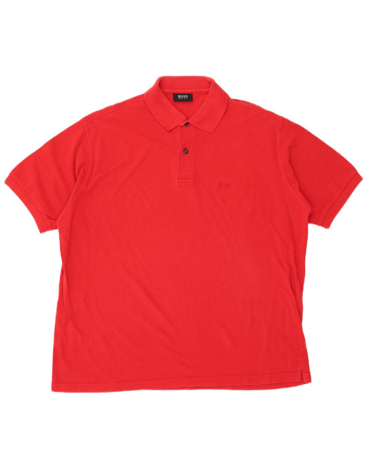 Polo da uomo HUGO BOSS 3XL in cotone rosso