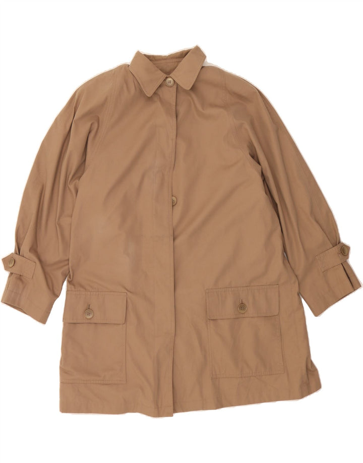 LONDON FOG Womens Overcoat US 12 Large Beige Cotton Vintage London Fog and Second-Hand London Fog from Messina Hembry 