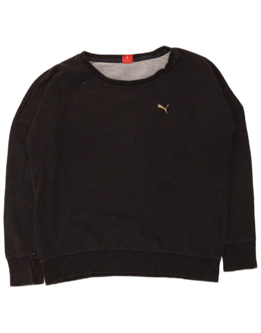 Felpa oversize da donna Puma Jumper UK 16 Large Black Flecked Cotton