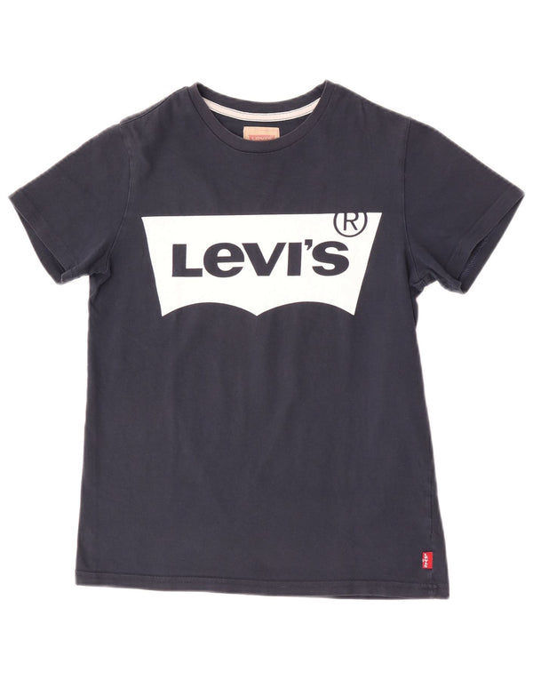 T-shirt grafica regolare da ragazzo Levi's Top 13-14 anni Logo blu navy
