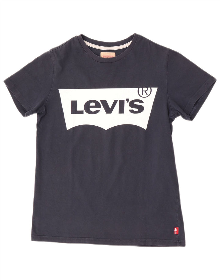 T-shirt grafica regolare da ragazzo Levi's Top 13-14 anni Logo blu navy